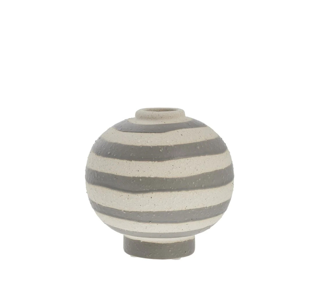 Vase Déco Court Aniella, Gris/Blanc - DECOR PETIT