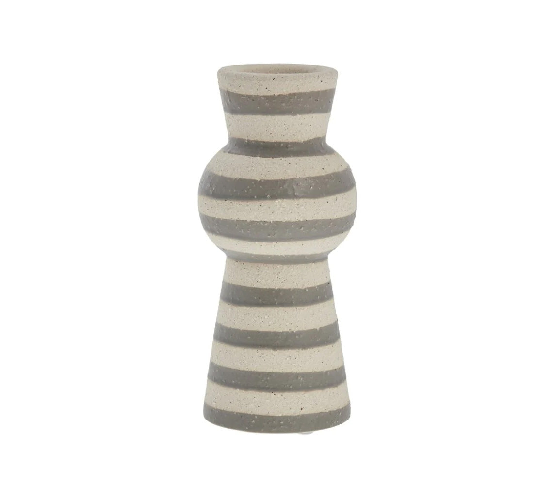 Vase Déco Long Aniella, Gris/Blanc - DECOR PETIT