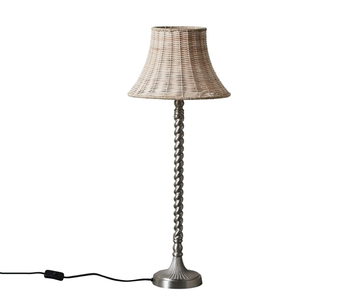 Wilia Table Lamp, Antique Silver - DECOR PETIT