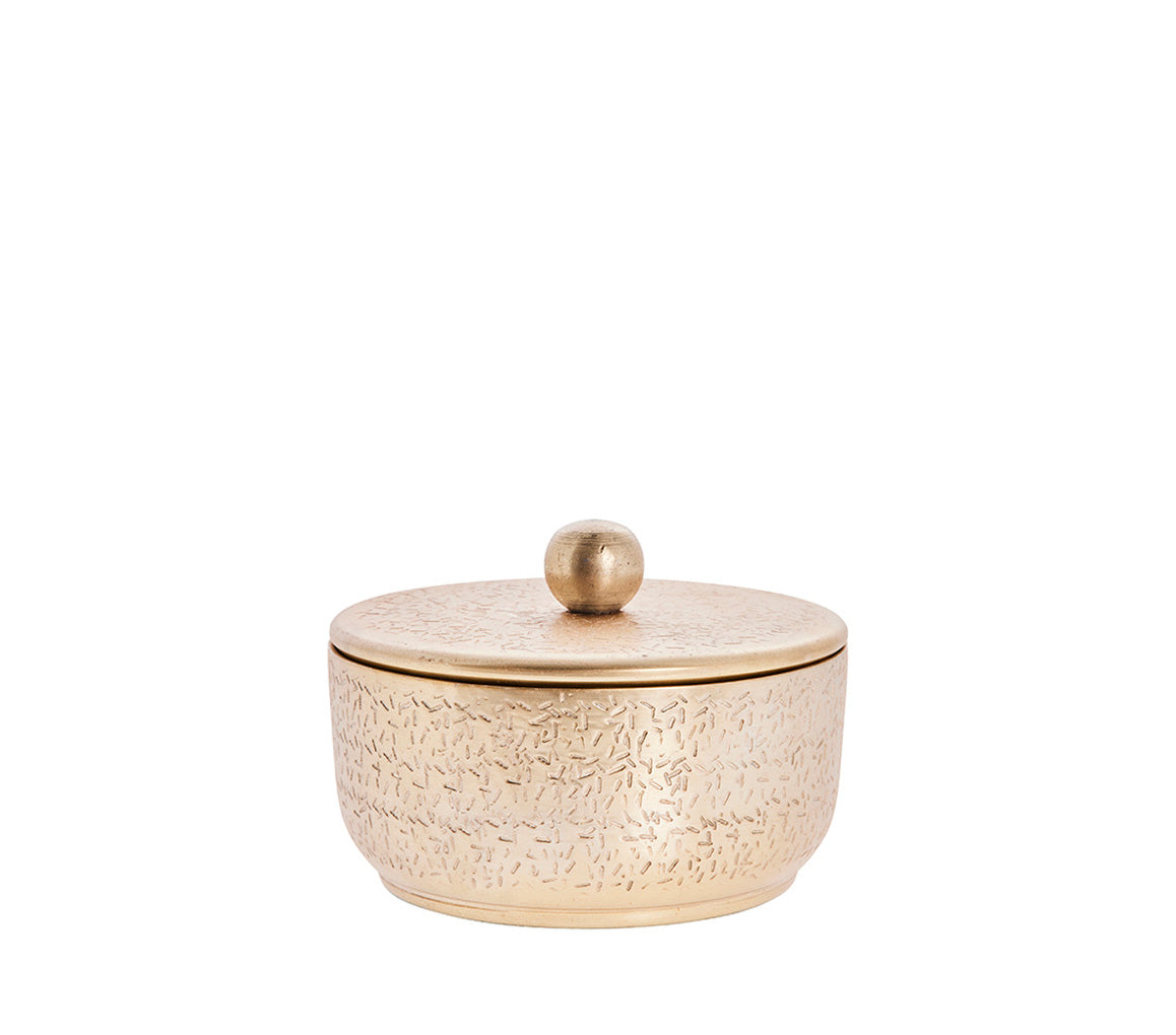 Lavia Light Gold Jar, H11.5 cm. - DECOR PETIT