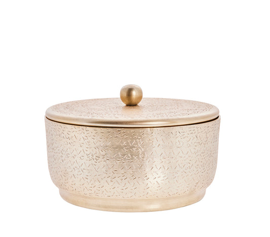 Lavia Light Gold Jar, H16.5 cm. - DECOR PETIT