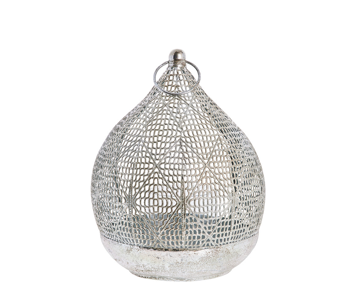 Lanterne Missia Argent, H28 cm. - DECOR PETIT