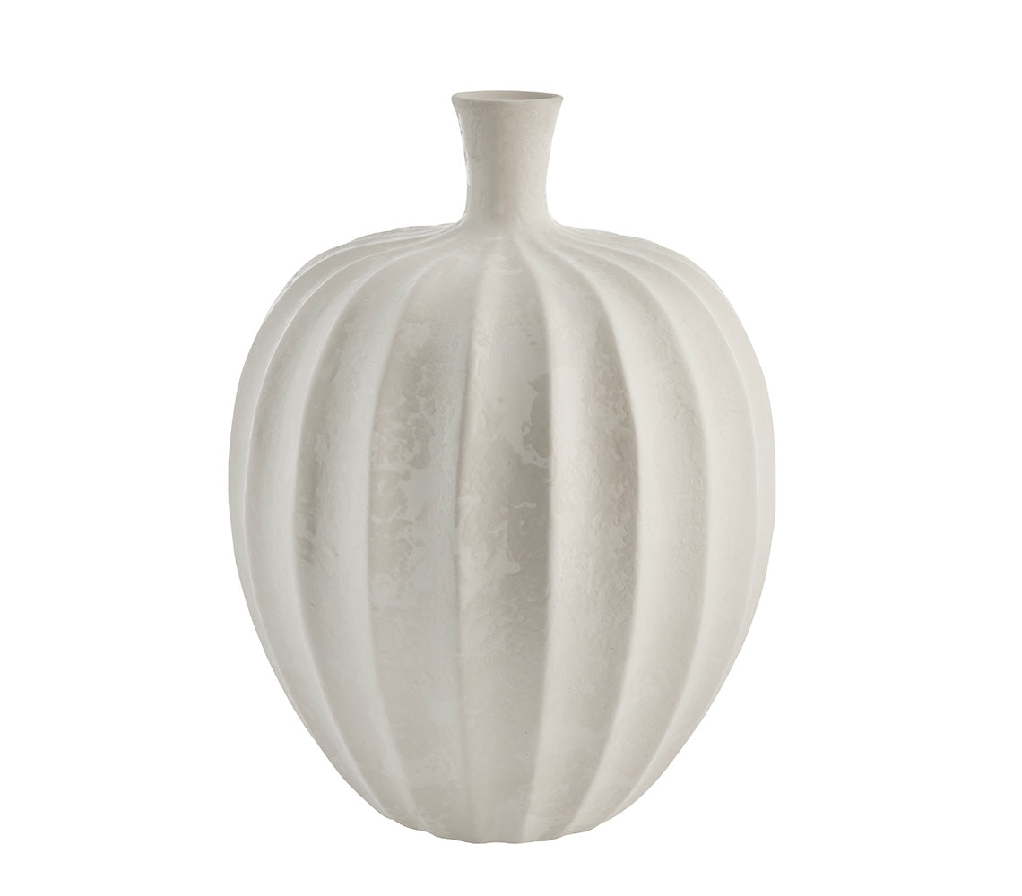 Vase Décoratif Esme Blanc Cassé, H42 cm. - DECOR PETIT