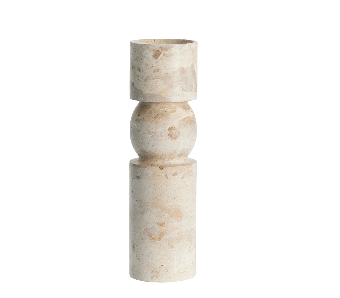 Ellia Linen Candlestick, H30 cm. - DECOR PETIT