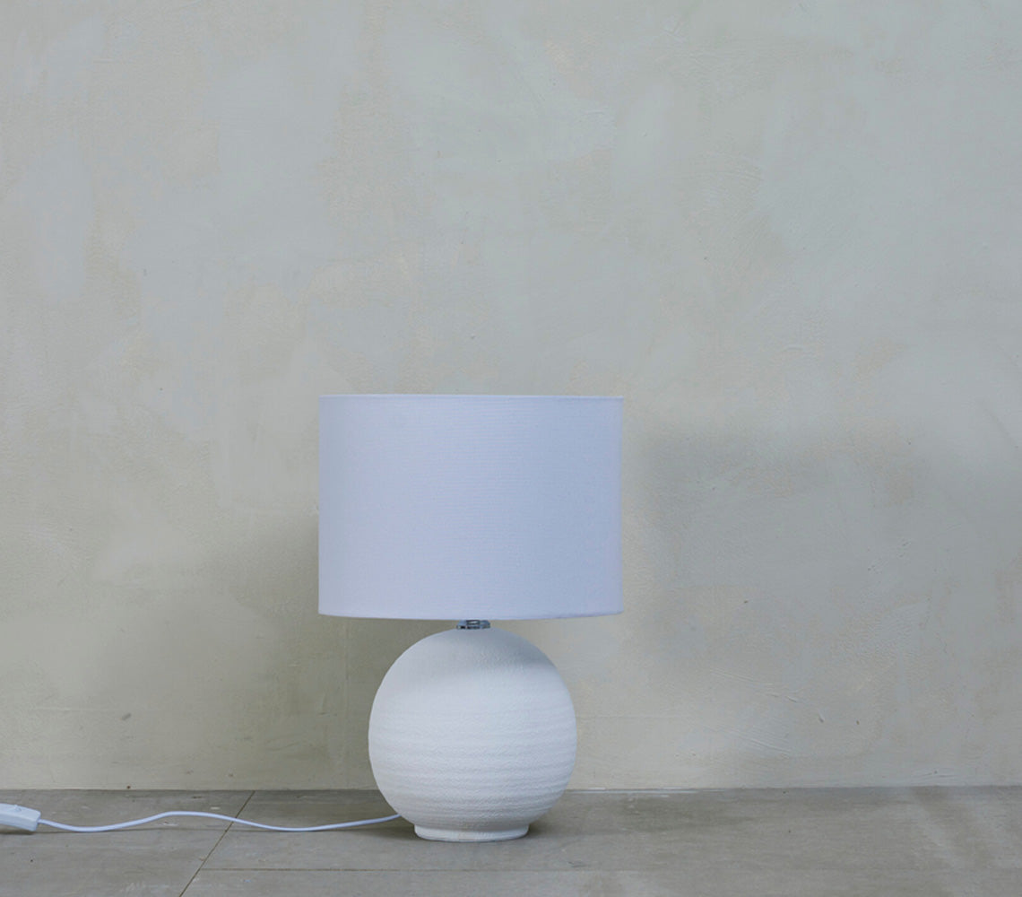 Sienna Table Lamp, White - DECOR PETIT