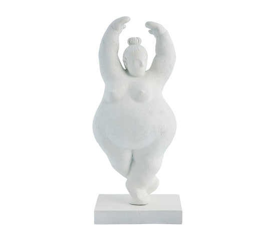 Serafina Decorative Figure, H28 cm. White - DECOR PETIT