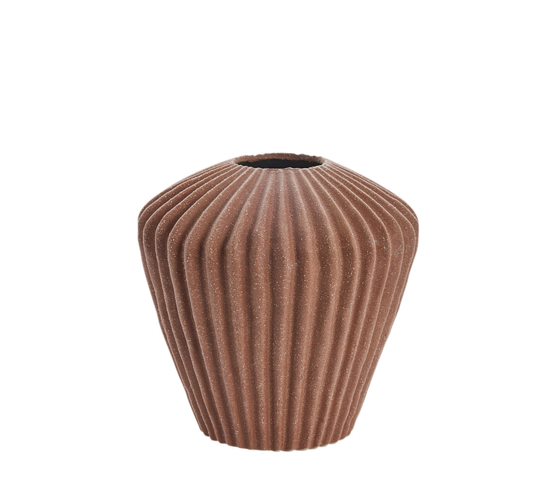 Vase Susia Auburn Marron, H16,5 cm. - DECOR PETIT