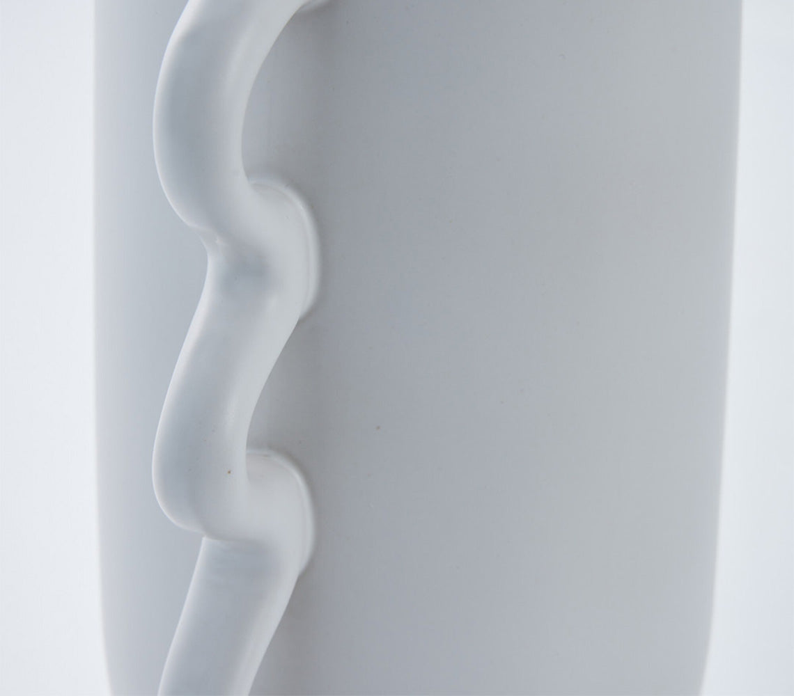 Vase Suselle Blanc, H20,3 cm. - DECOR PETIT