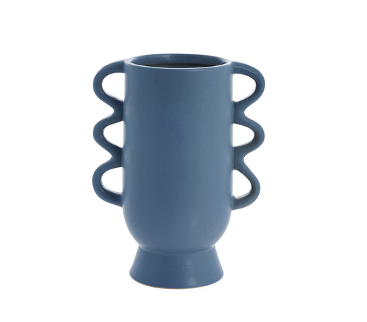 Suselle Faded Blue Vaas, H20,3 cm. - DECOR PETIT