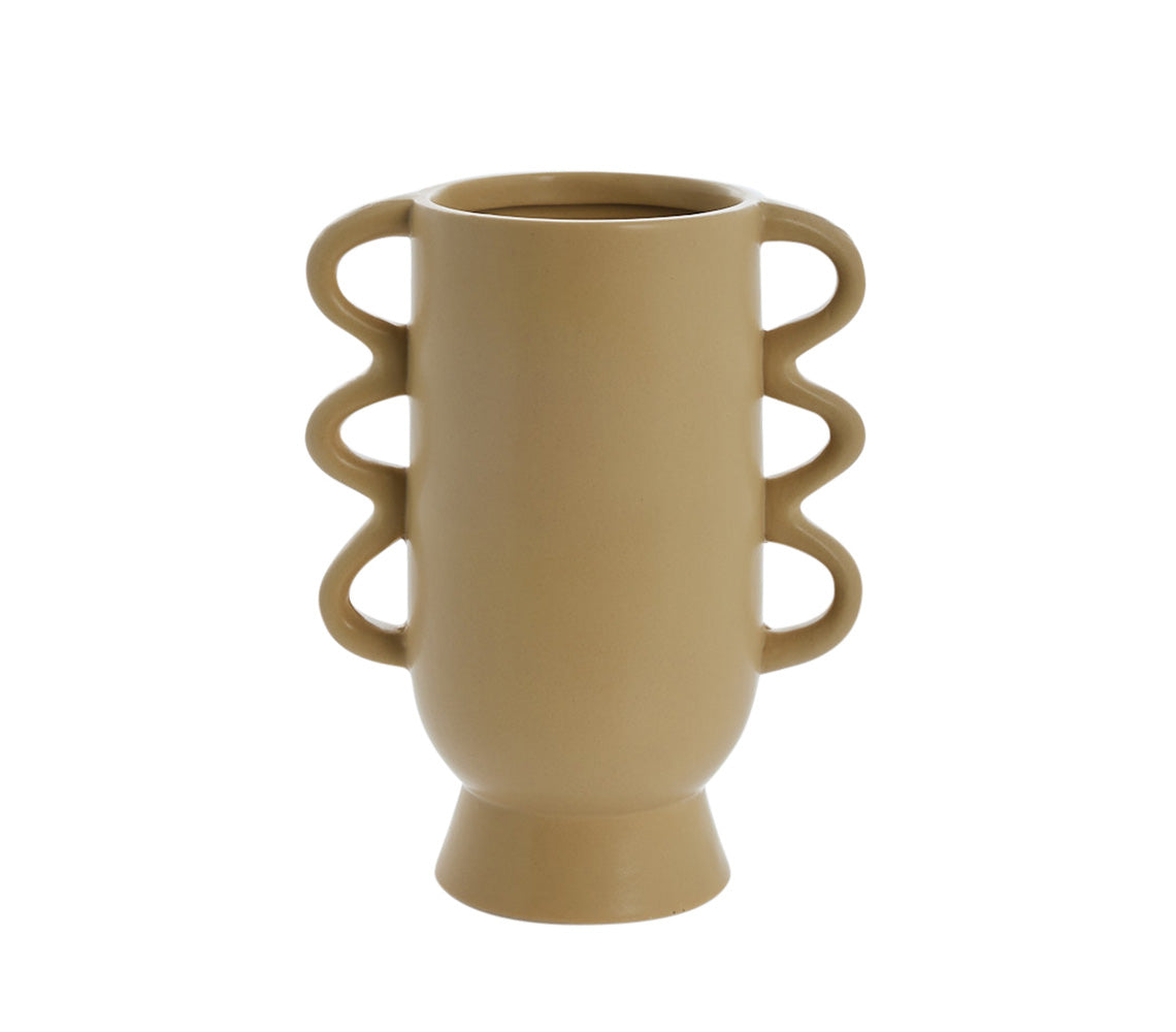 Suselle Mustard Vase, H20.3 cm. - DECOR PETIT