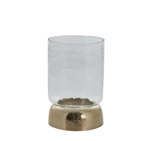 Sandia Hurricane Light Gold Votive, H20.7 cm. - DECOR PETIT