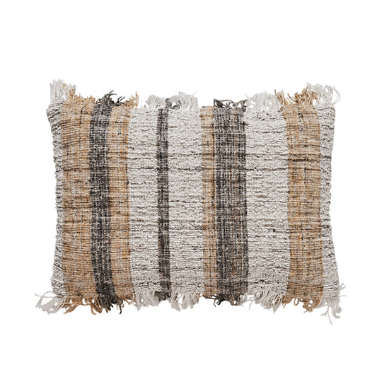 Viselle beige getint kussen, 60X40 cm. - DECOR PETIT