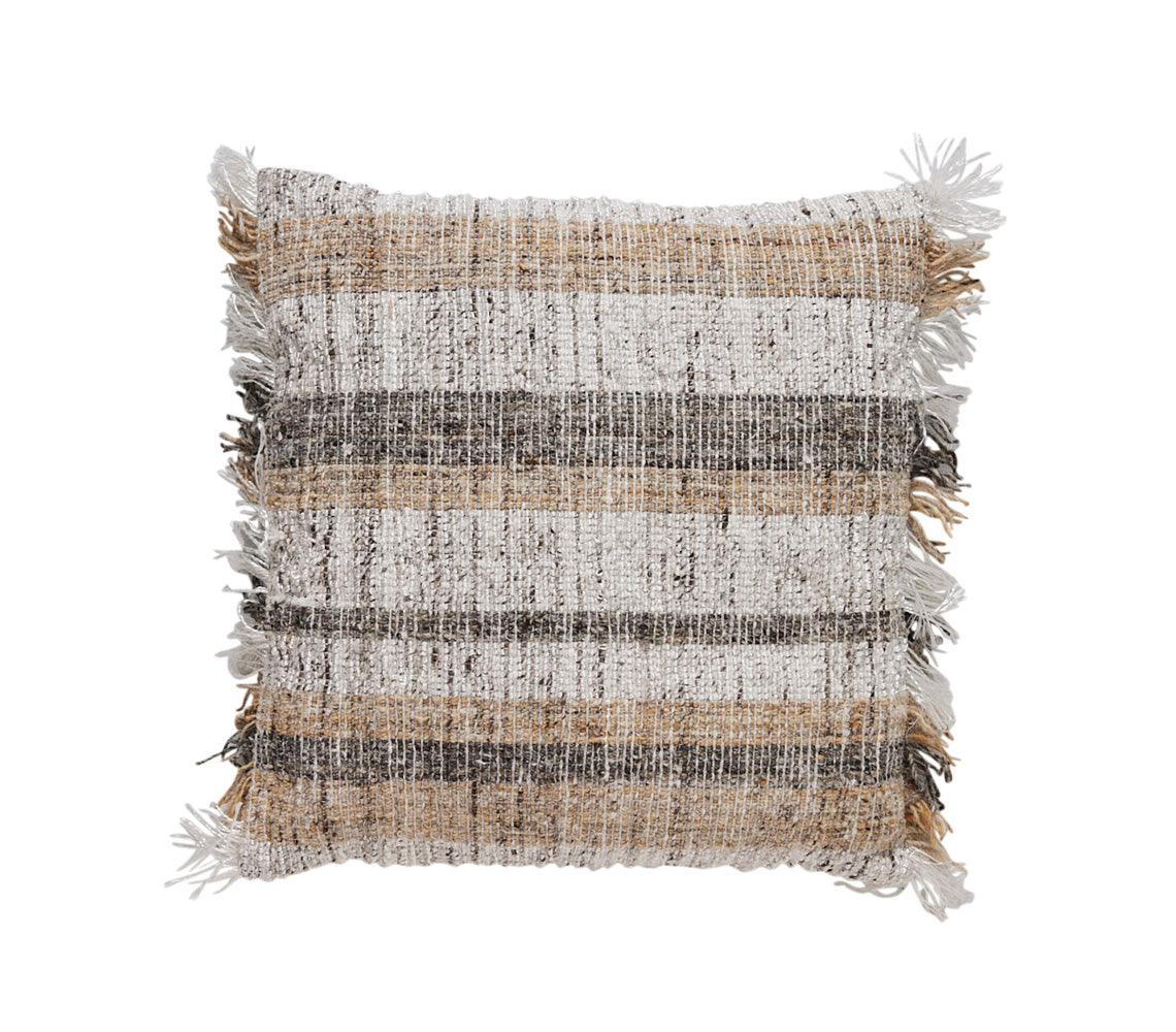 Viselle beige getint kussen, 50X50 cm. - DECOR PETIT