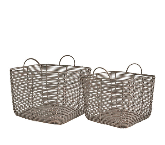 Ensemble de paniers Harper 2 pcs. 40x40 cm. Nature