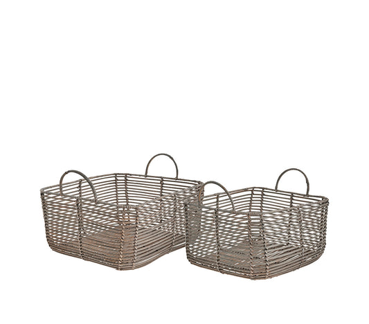 Ensemble de paniers Harper 2 pcs. 35x28 cm. Nature