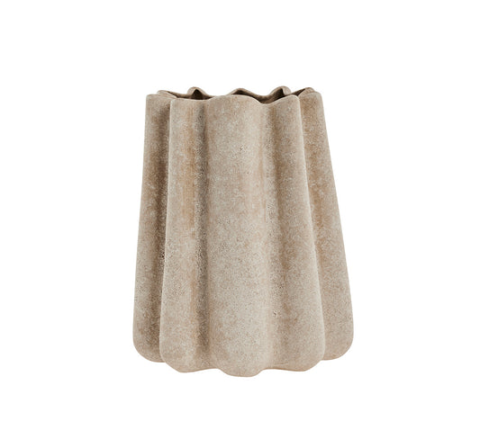 Valina Linen Stoneware Vase, H30cm. - DECOR PETIT