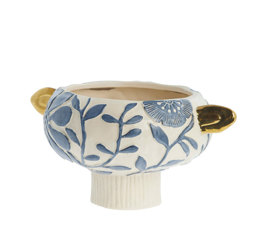 Vaso da fiori Valentina Blu, H15,5 cm. - DECOR PETIT