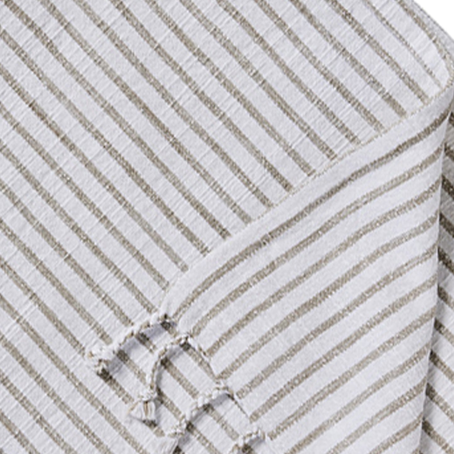 Olivia Sand Striped Throw, 130x170 cm. - DECOR PETIT