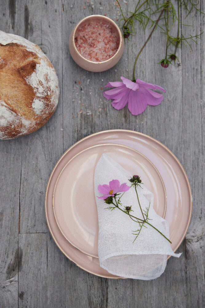 Clara Set of 6 Dinner Plate, Rose - DECOR PETIT