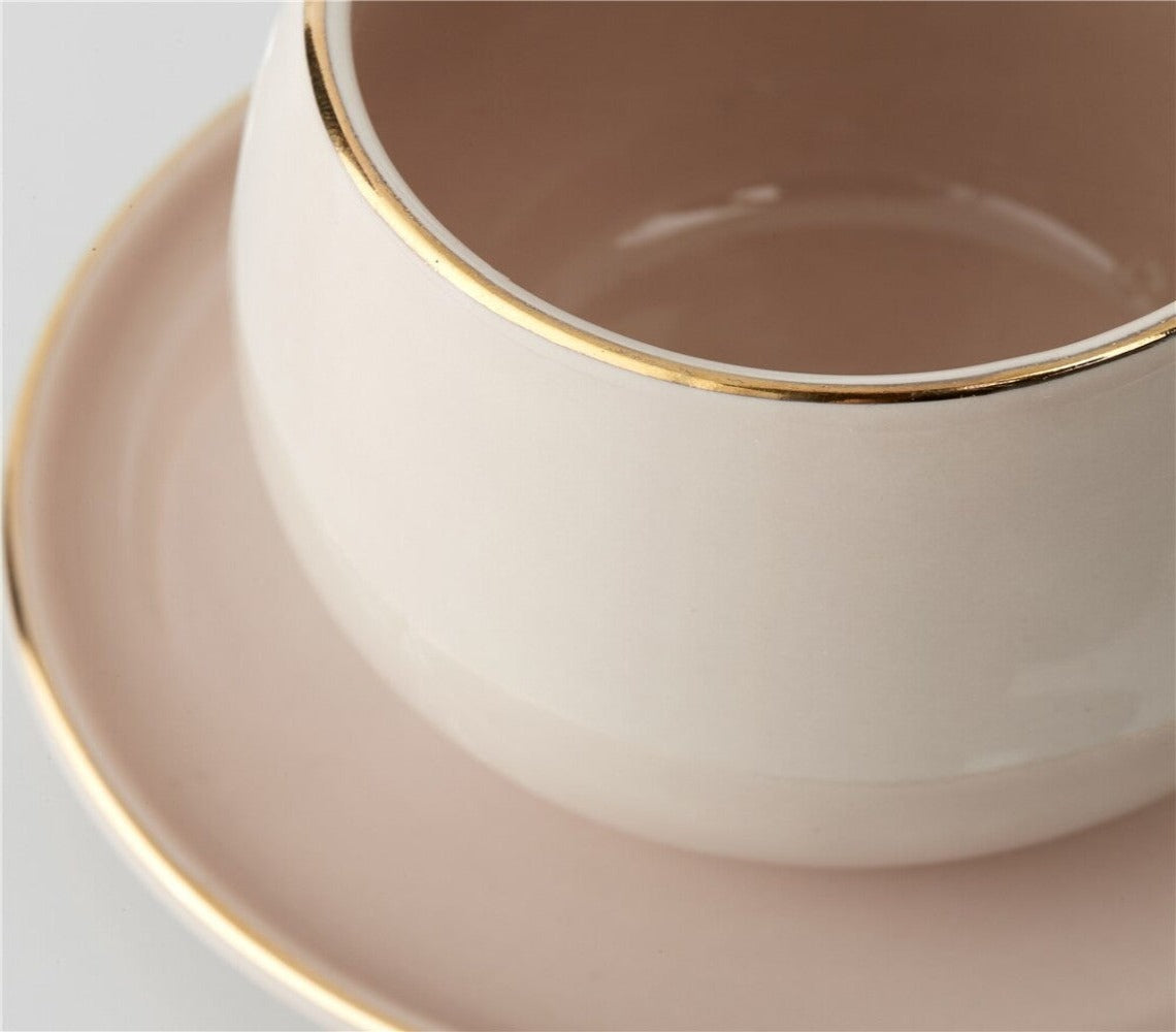 Juego de 4 Tazas de Espresso Clara, Rosa - DECOR PETIT