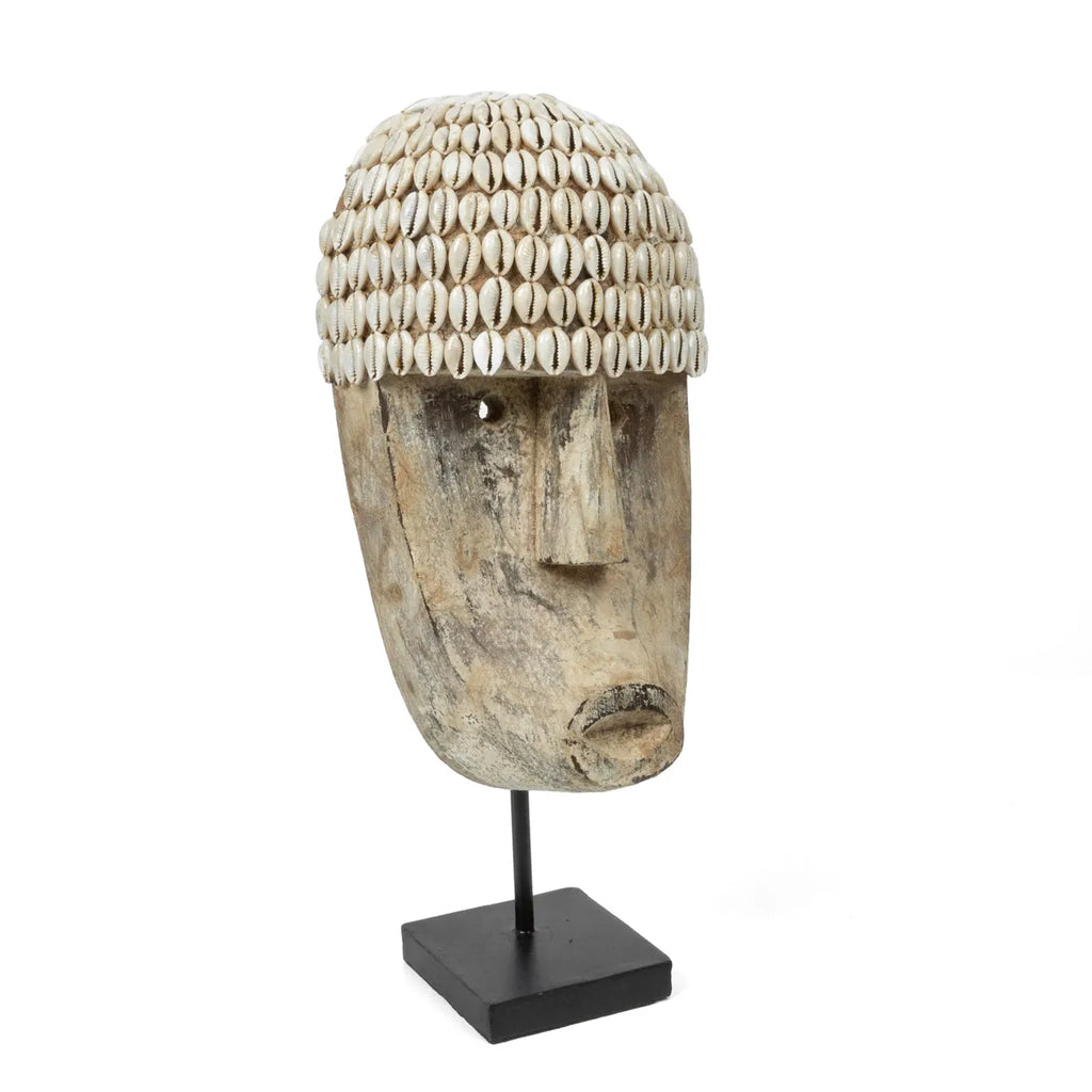 Estatua de Mesa Máscara de Cowrie, Mediana - DECOR PETIT