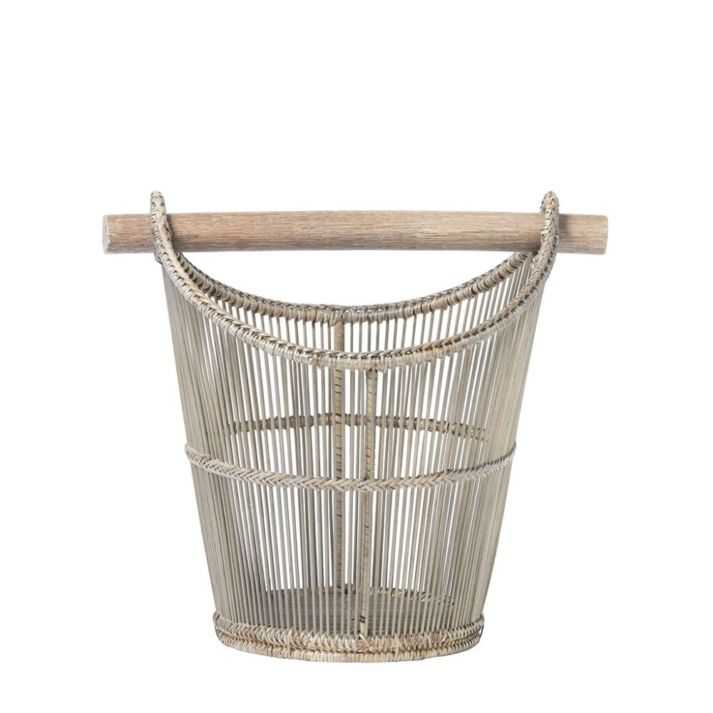 Norah Natural Laundry Basket, H37 cm. - DECOR PETIT