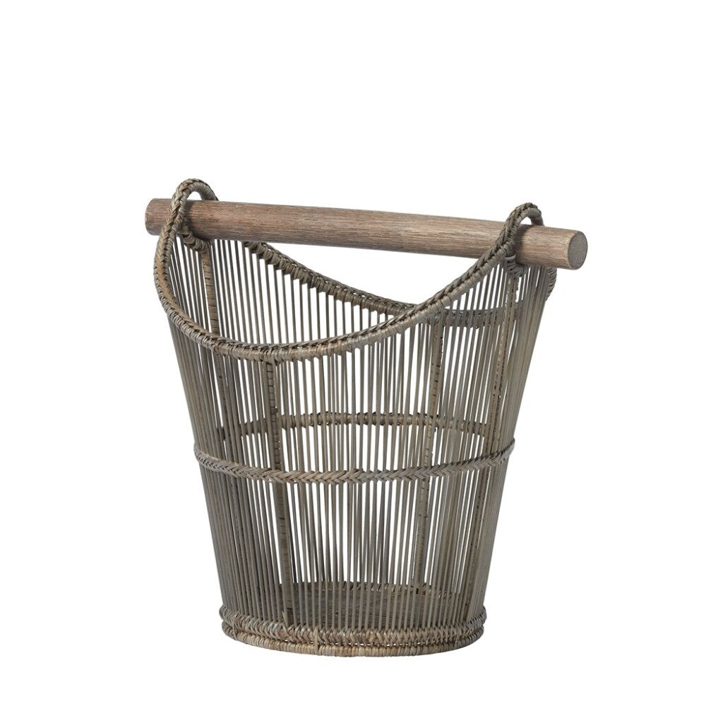 Norah Natural Laundry Basket, H37 cm. - DECOR PETIT