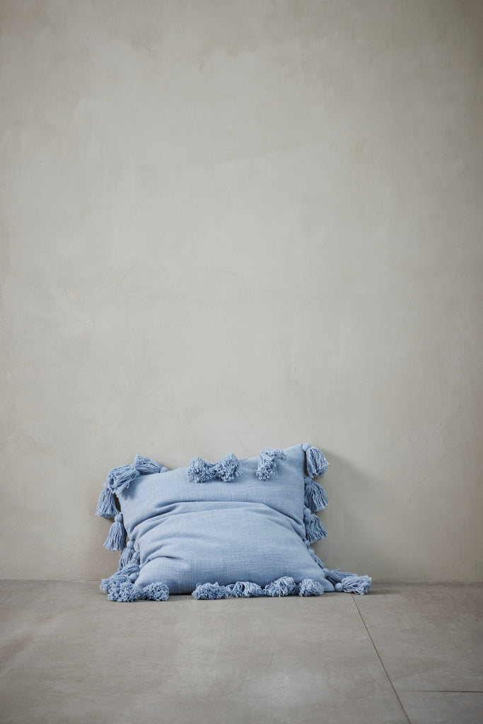 Coussin Feminia Bleu, 60x60 cm. - DECOR PETIT