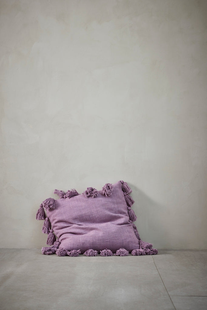 Coussin Feminia Lilas, 60x60 cm. - DECOR PETIT