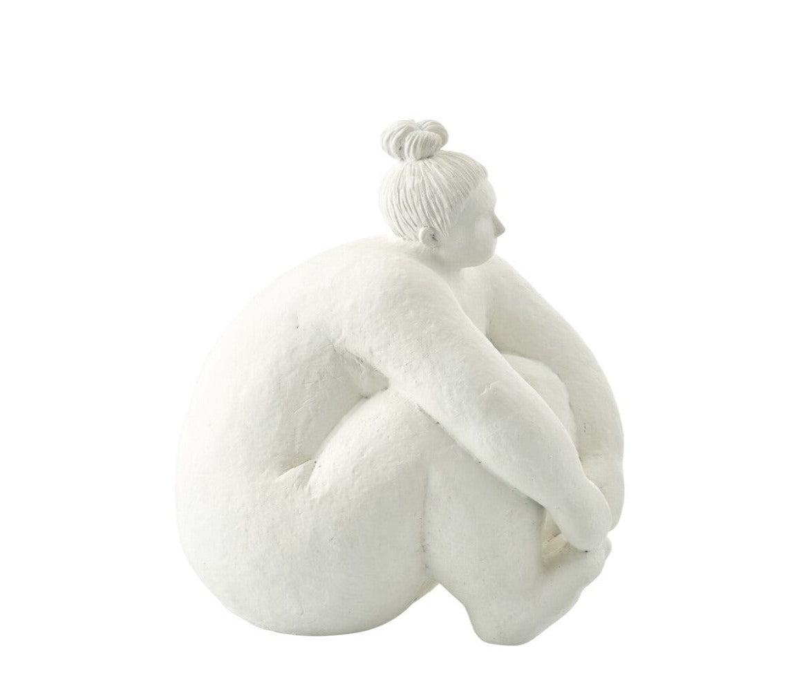 Serafina Decorative Figure,  H24 cm. White - DECOR PETIT