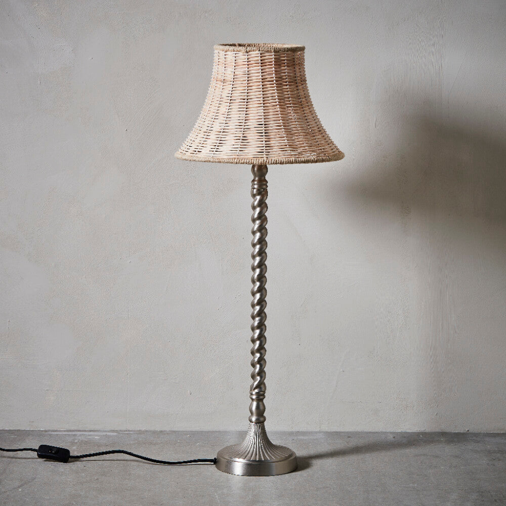 Wilia Table Lamp, Antique Silver - DECOR PETIT